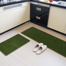 리빙팝 두꺼운 완충 발 매트 세트, 그린