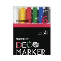 모나미 데코마카 460 기본 세트, 6색, 1세트
