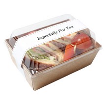 피크닉하우스 미니크라샌드 일회용도시락 용기 10p + 화이트 띠스티커 10p, 1세트