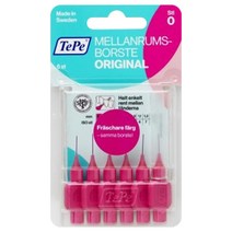 테페 i자형 치간칫솔 인터덴탈 브러쉬 오리지널 0.4mm 분홍, 6개입, 1개