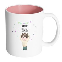 핸드팩토리 큰손하트착한아들 아빠 넓은사랑에 보답할게요 머그컵, 내부 파스텔 핑크, 1개