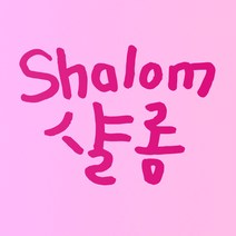 1AM 캘리그라피 인테리어 포인트 스티커 샬롬, 분홍