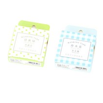 라이프포인트 DIY장식시리즈 15mm 마스킹 테이프 05 그린도트 세트, 05 그린도트, 14 블루체크, 1세트