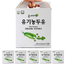 [유기농두유190ml] 이노푸드 바리의꿈 유기농 두유, 190ml, 96개입