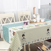 이코디 일러스트 라이프 테이블 보, 티세트, 110 x 160 cm