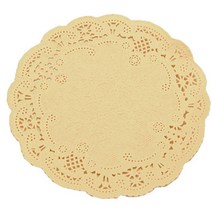 도나앤데코 산레오 도일리 페이퍼 원형 10cm, 옐로우, 40개입