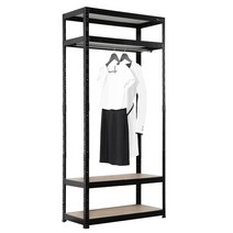 레마하우스 슈랙 행거 4단 1행거 800 x 400 x 1800 mm, 블랙