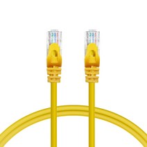 AVIVE 고급형 UTP 2m CAT6 랜선 케이블, YELLOW, 1개