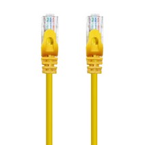 AVIVE 고급형 UTP 5m CAT6 랜선 케이블, YELLOW, 2개입