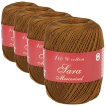 사라 레이스 태팅 뜨개실 4p, 457 쵸코