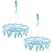 마켓감성 다용도 24집게 빨래 건조대 같은 색상 랜덤 발송, 2개