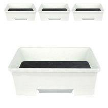 플라팜 베란다 텃밭화분 오가닉 20L 4p, 화이트
