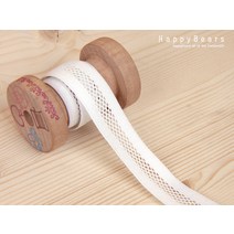 해피베어스 프리미엄 고탄력고무줄 11mm, 화이트, 2개입