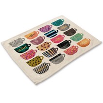 리빙팝 티타임 테이블매트, 01, 42 x 32 cm