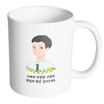 핸드팩토리 플라워라인아빠 아빠의무한한사랑과관심에항상감사드려요 머그컵, 내부 화이트, 1개