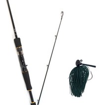 원다 아발론 루어낚싯대 632M 베이트 + 다미끼 스커트베이트 디에프 터치 지그 10.7g, 02 GREEN + BLACK