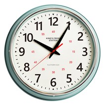 무아스 무소음 런던 빈티지 벽시계, 숫자(민트)