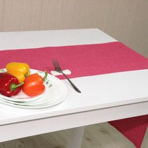 나산데코 마100% 힐링린넨 젠스타일 테이블러너, RN813-23(스칼렛레드), 6인용(220 x 28 cm)