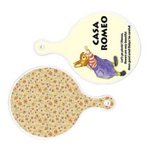 로엠디자인 서빙 원형 도마 보드 2p 카사로메오 세트, 카사로메오, 자황색플라워, 1세트