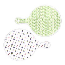 로엠디자인 원형 서빙 도마 보드 2p 그린타일 세트, 그린타일, 블루베리, 1세트