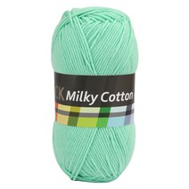 브랜드얀 밀키코튼 BLACK 면혼방 뜨개실, 51번 민트