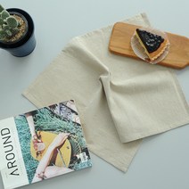 하임앤하임 햄프린넨 키친크로스 5종 50 x 40 cm, 내츄럴 무지, 1개
