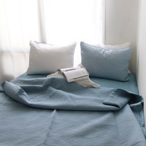 메종텍스타일 쉴 풍기인견 워싱 베딩 스프레드, 블루