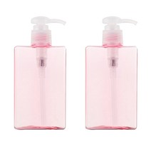 DM 뷰티 화장품 펌프 공병 450ml, 라이트 핑크, 2개입