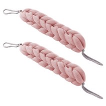 블럭마트 튼튼 롱샤워타올, 핑크, 2개, 1개입