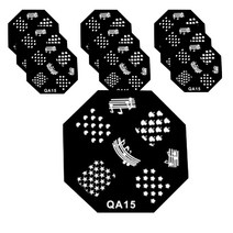ARYKOTRADERS 네일 프린팅 DIY 필름 팔각형 템플릿, QA15, 10개입