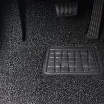 라임 코일 쿠션 차량용 카매트 확장형 올블랙 3p 세트, 쌍용, 뉴 체어맨W 4륜 2008년 2월~