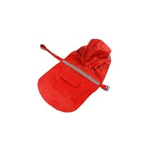 윰 반려동물 반사광 후드 방수우비, 레드