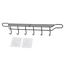 크레바스 매직흡착 칼 국자 주방수납걸이, 블랙, 1개