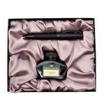 파버카스텔 만년필 이모션 병잉크세트, EF, 퓨어블랙