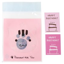 황씨네도시락 접착 애니멀 봉투 고양이 100p + 케이크 생일 스티커 핑크 100p, 1세트