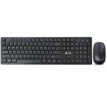 ZIO Bless 무선 키보드 무선 무소음 마우스 세트, ZIO KMW4030, 블랙