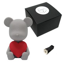 라띠크제이 러블리 석고방향제 하트 그레이, 베이비파우더