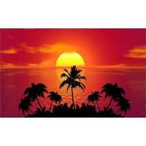 UVDS 아트보드 야자수 섬, 1개