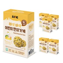 엘빈즈 바삭바삭 어린이 현미가케 노랑마을, 닭고기+단호박+계란+치즈 혼합맛, 6개입
