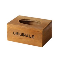 블럭마트 빈티지 원목 티슈케이스 랜덤 발송, 1개