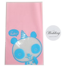 황씨네도시락 비접착 야미봉투 팬더 100p + 웨딩 스티커 100p, 1세트