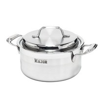 키친아트 메이저 스텐 통5중 인덕션 양수냄비, 18cm, 혼합 색상