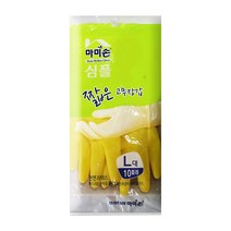 마미손 심플 짧은 고무장갑 L, 옐로우, 1개