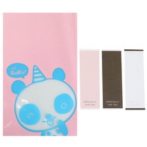 황씨네도시락 비접착 야미봉투 팬더 50p + 이스페셜리 직사각 스티커 50p, 1세트