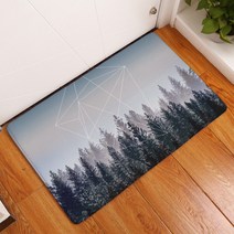 슈퍼식스 기하학 패턴 숲 시리즈 물 흡수 발 매트, 3