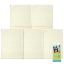 송월타월 뱀부핸드 수건 5p + 프레시목욕타월 연두, 연노랑, 1세트