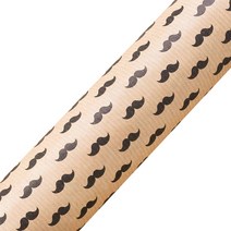 영프라자 수염 크라프트 포장지 53cm x 10m, 블랙, 1개