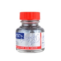 윈저앤뉴튼 칼리그라피 잉크 낱색 30ml, 메탈 617 Silver, 1개