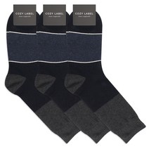 코지라벨 남성용 모던 긴목 정장 신사양말 3족