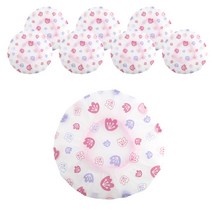 비케이 심플패턴 헤어캡, 핑크꽃, 8개입